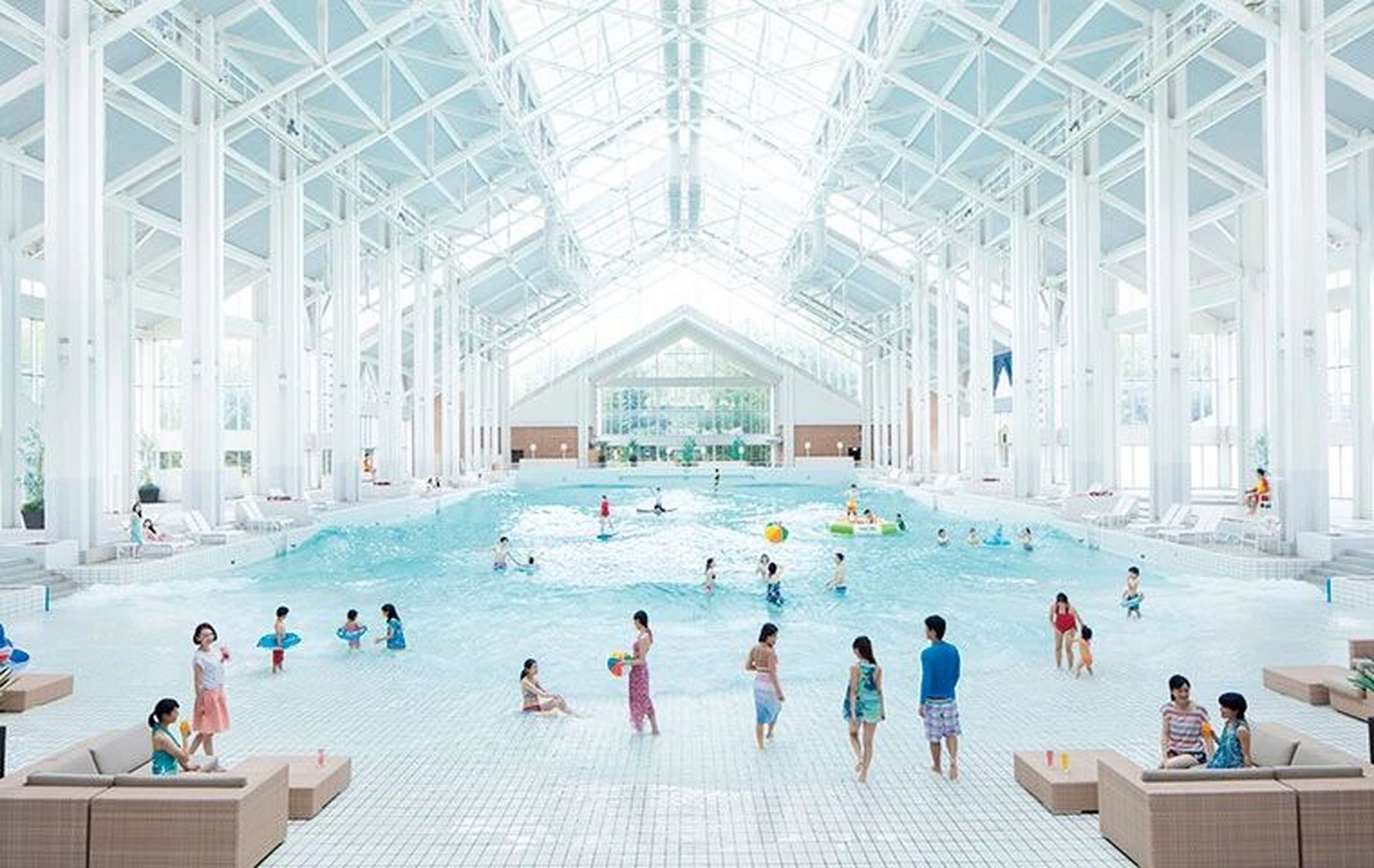 微笑海滩|日本最大波浪泳池的室内海滩 在星野tomamu度假村中,mina