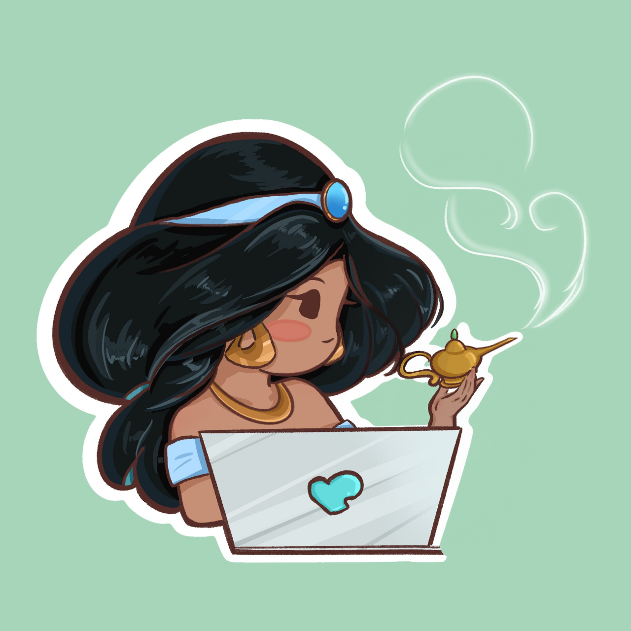 迪士尼公主上班情头-阿拉丁神灯 -茉莉公主与阿拉丁 -"飞毯?