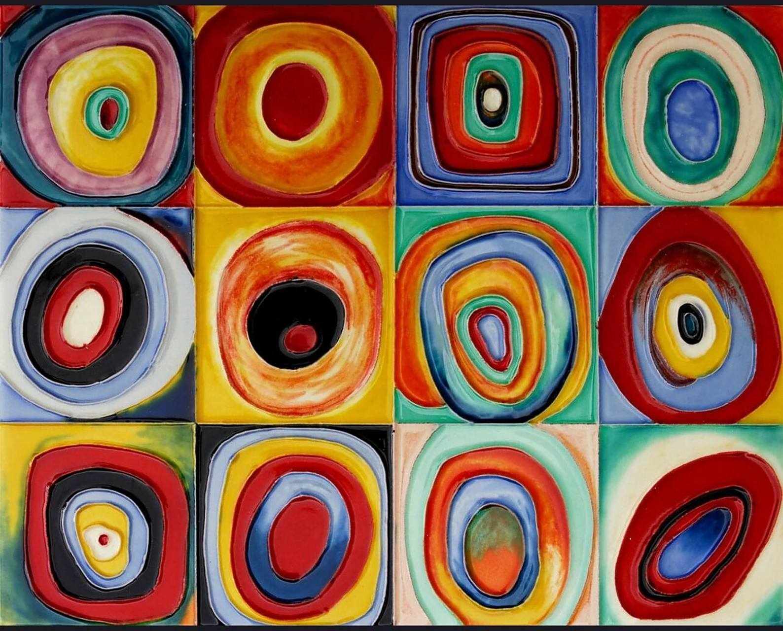 3-5岁创意美术《同心圆》 本周美术课程主题是《同心圆》 96瓦西里