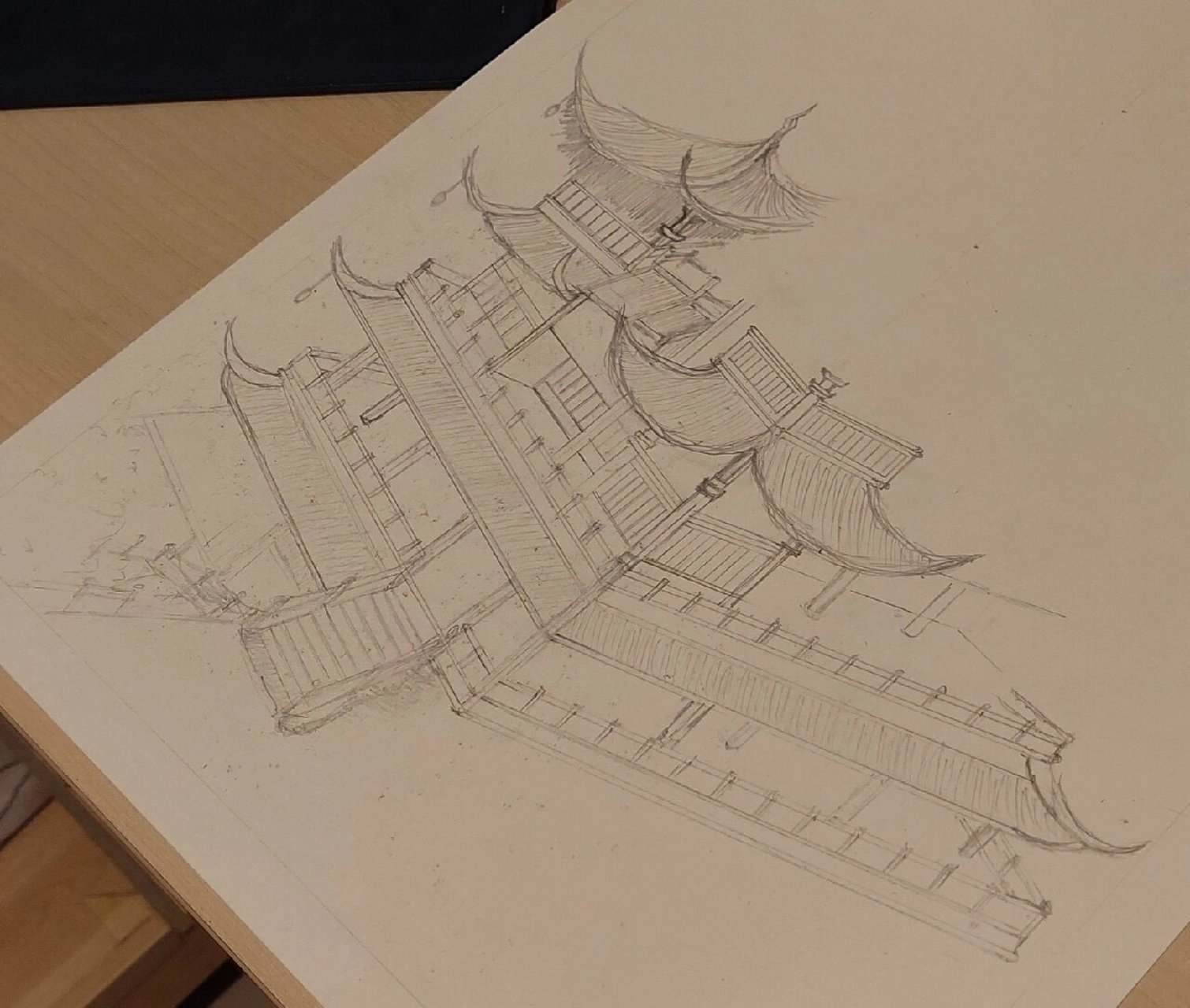 云南古建筑素描图片