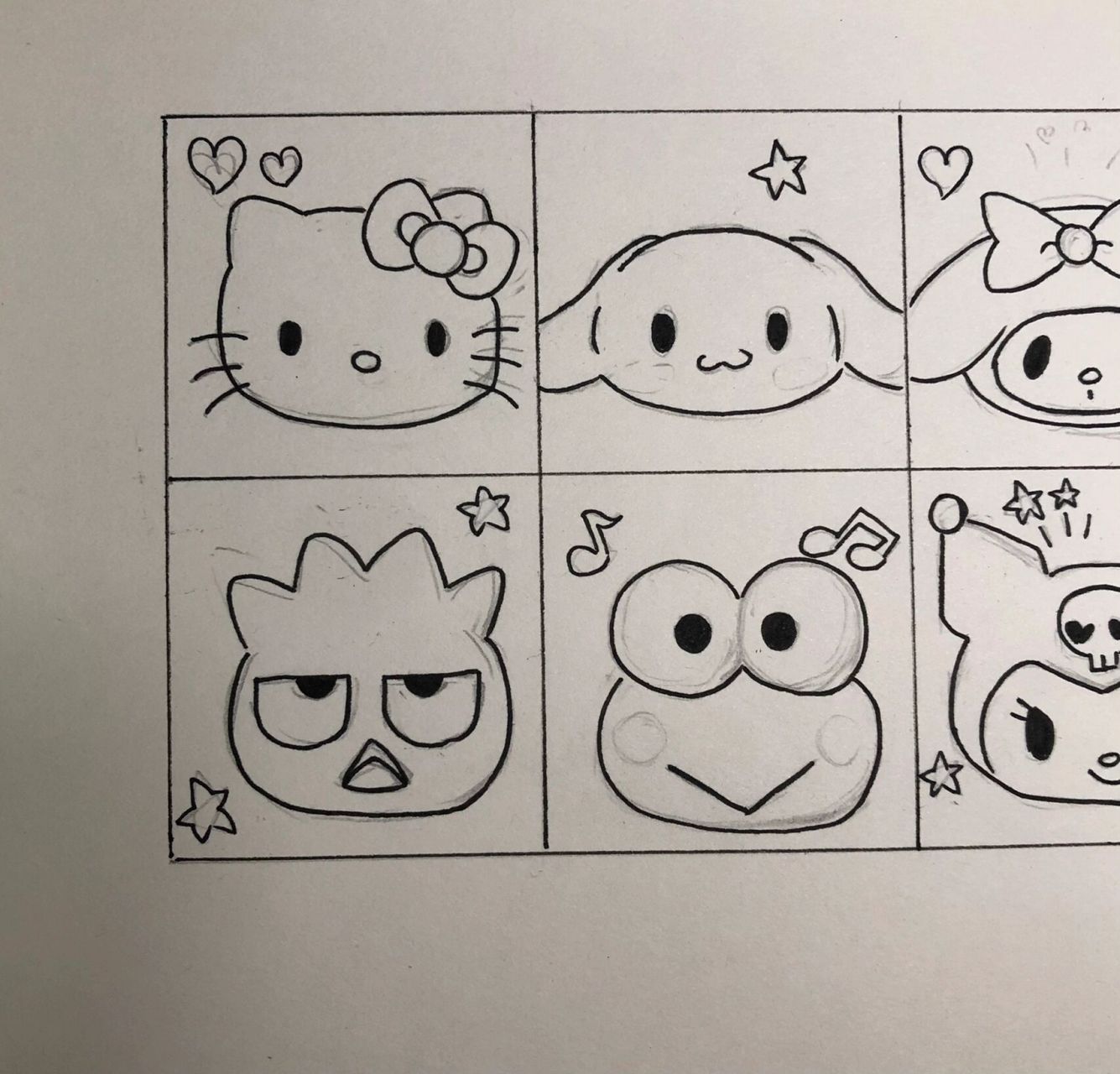 三丽鸥 马克笔手绘卡通儿童简笔画手帐教程 好久没更新了 家里发现