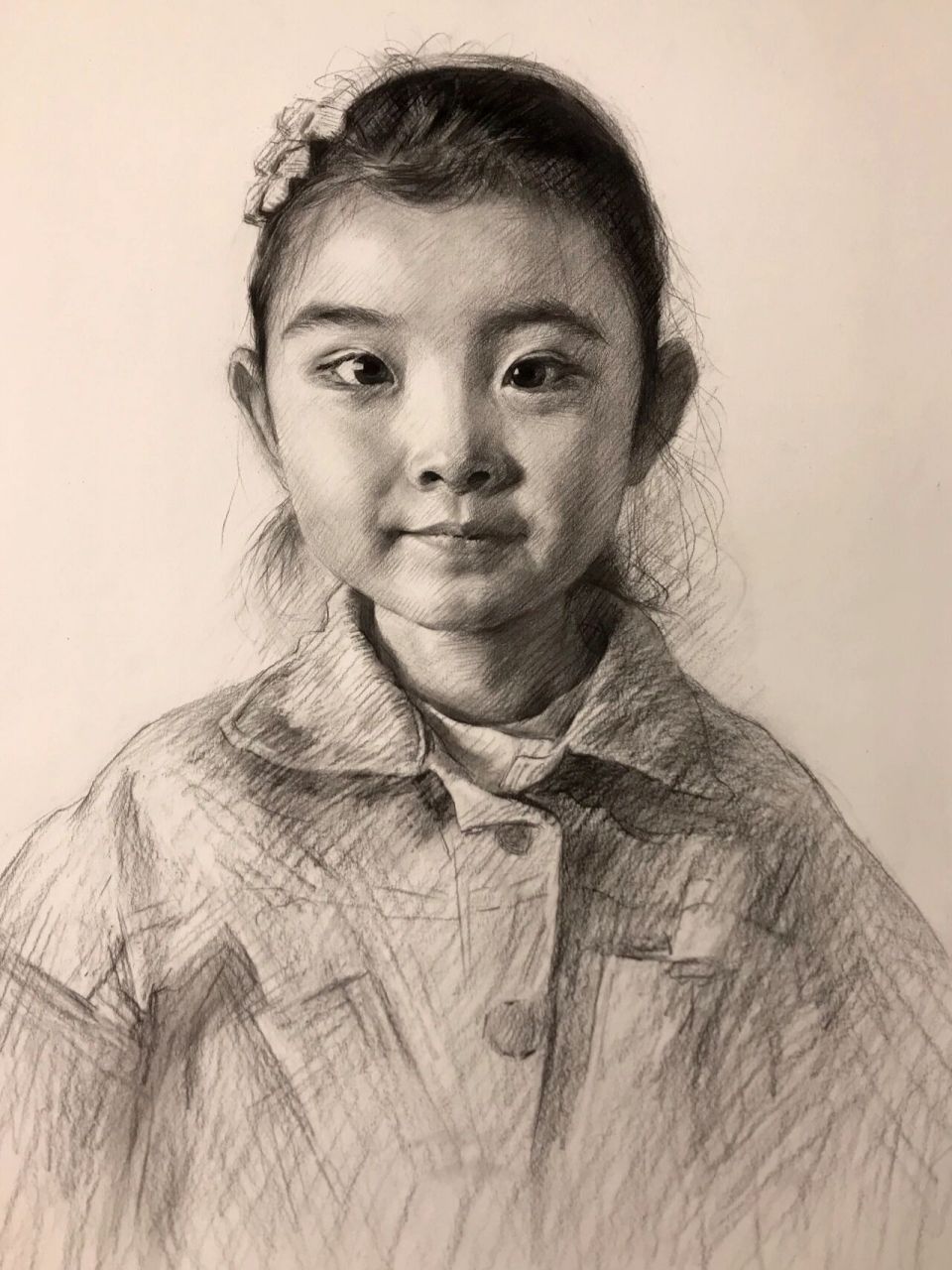 小孩儿素描肖像 小孩的可爱和童真