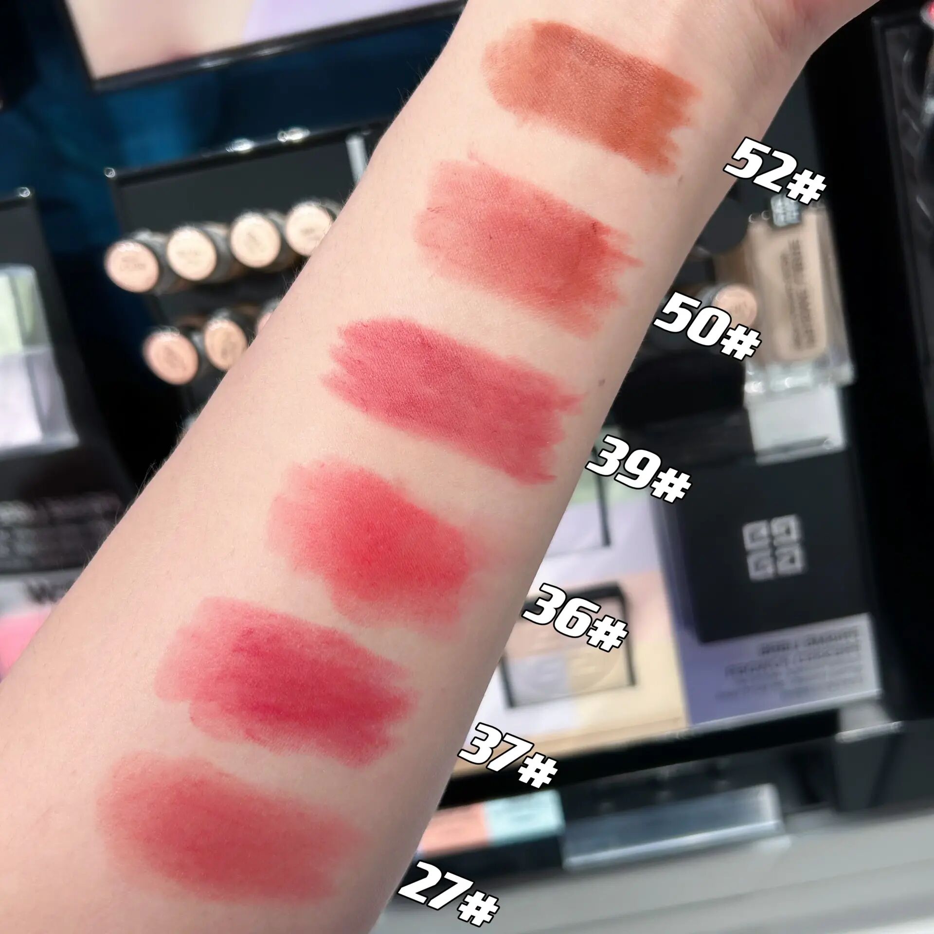 纪梵希粉丝绒口红全系列试色,春夏必备
