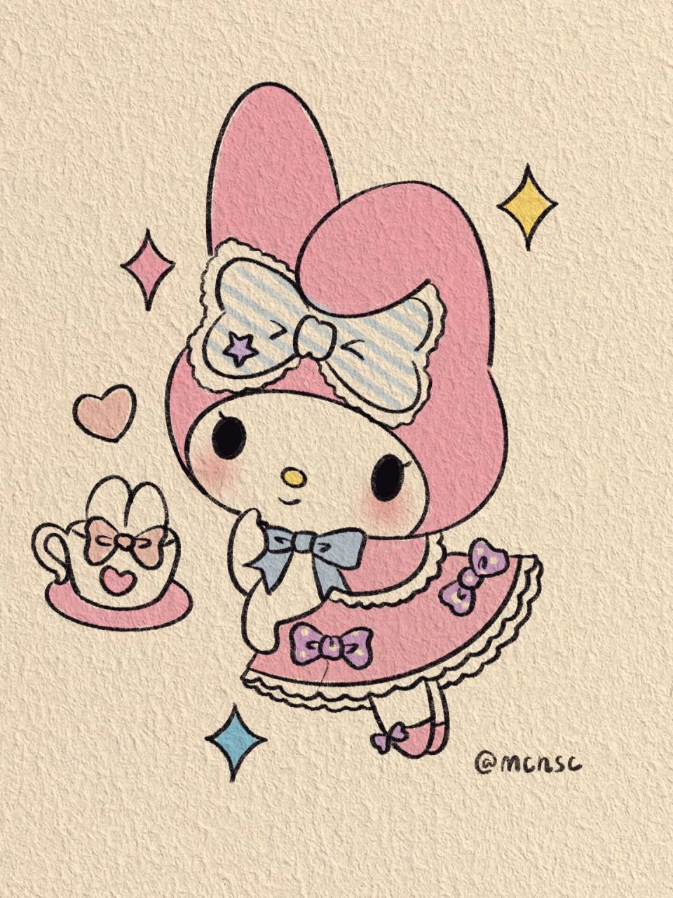 三丽鸥美乐蒂/简笔画教程 我不允许还有人不会画美乐蒂