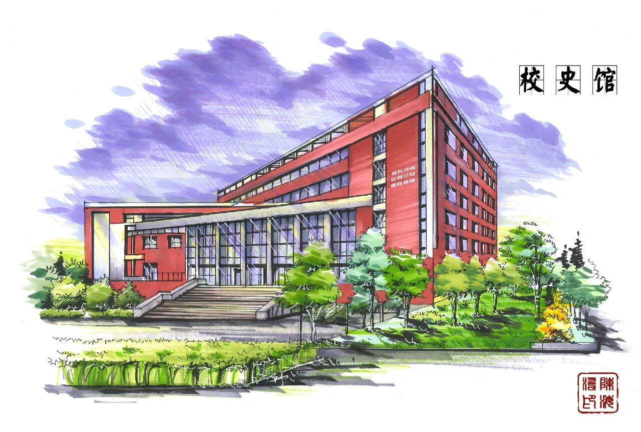 手绘大学校园系列