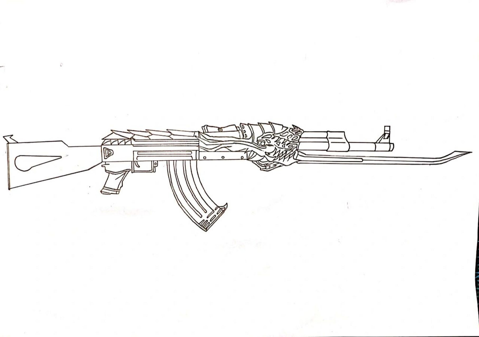 画枪|穿越火线|火麒麟|枪械画 这把枪比较经典,各位喜欢点点关注.