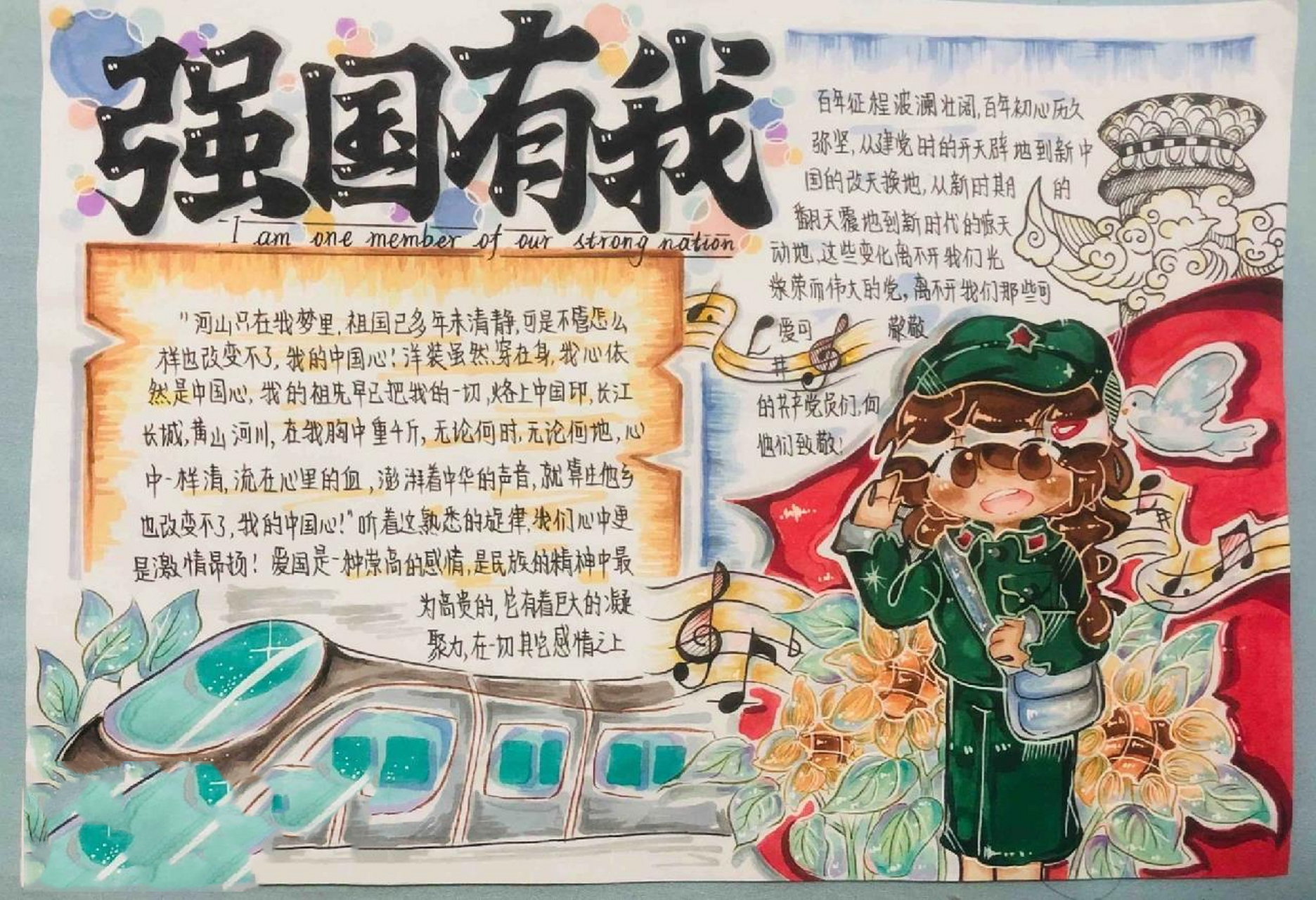 "强国有我"手抄报(2) 全图来了!