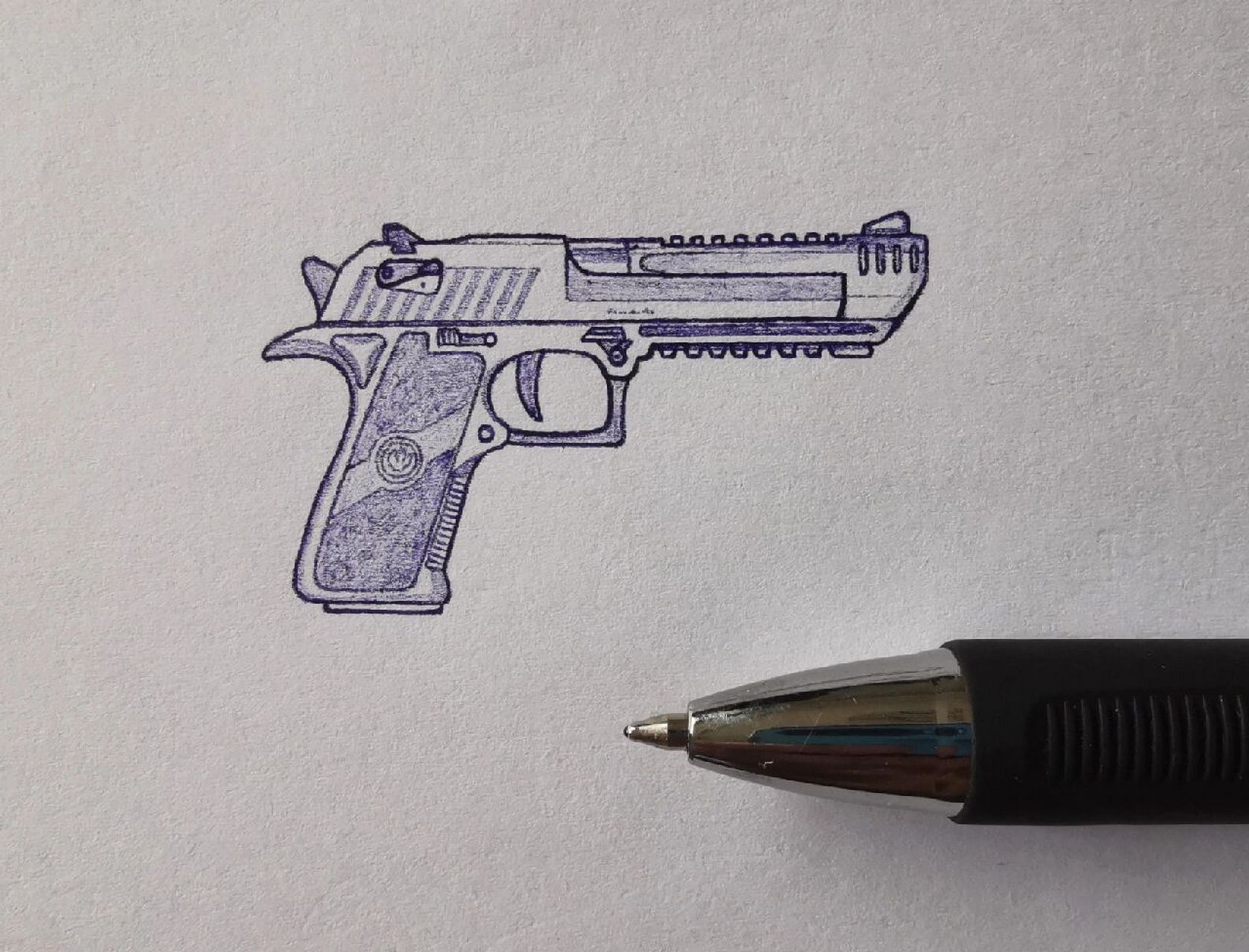 圆珠笔手绘～ 小枪枪第二弹来啦