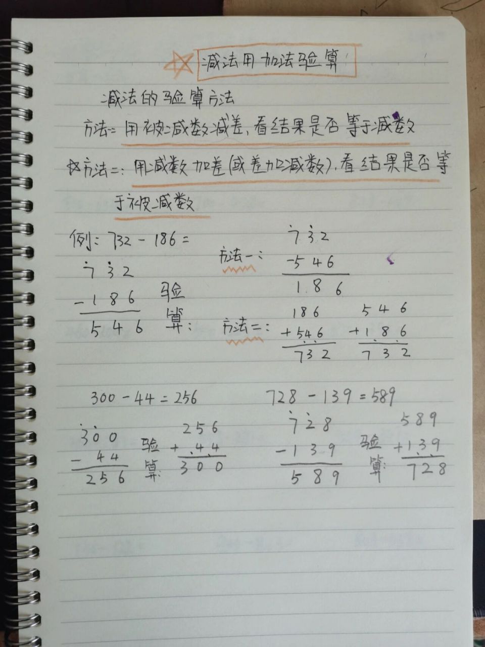 二年级下册,减法验算方法