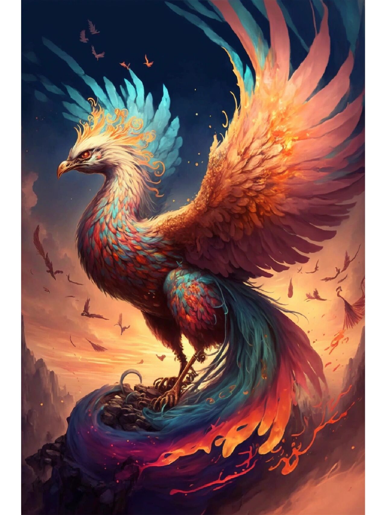 上古神兽|朱雀 鸷鸟横翅势凌云,朱雀腾起向天鸣.