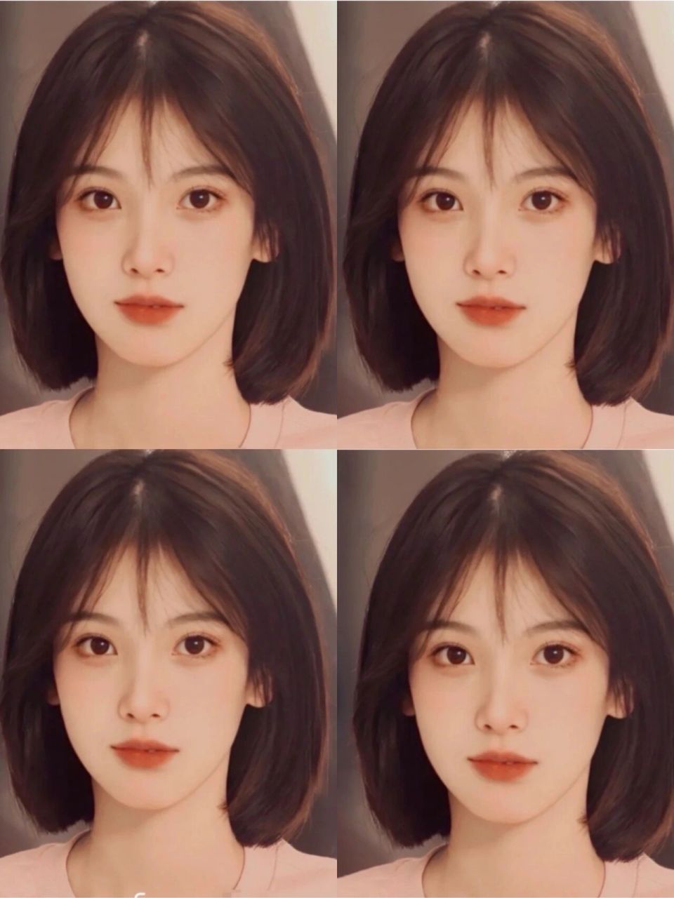 04减龄必备短发 适合圆脸方脸瓜子脸 9797这个发型没有一刀切