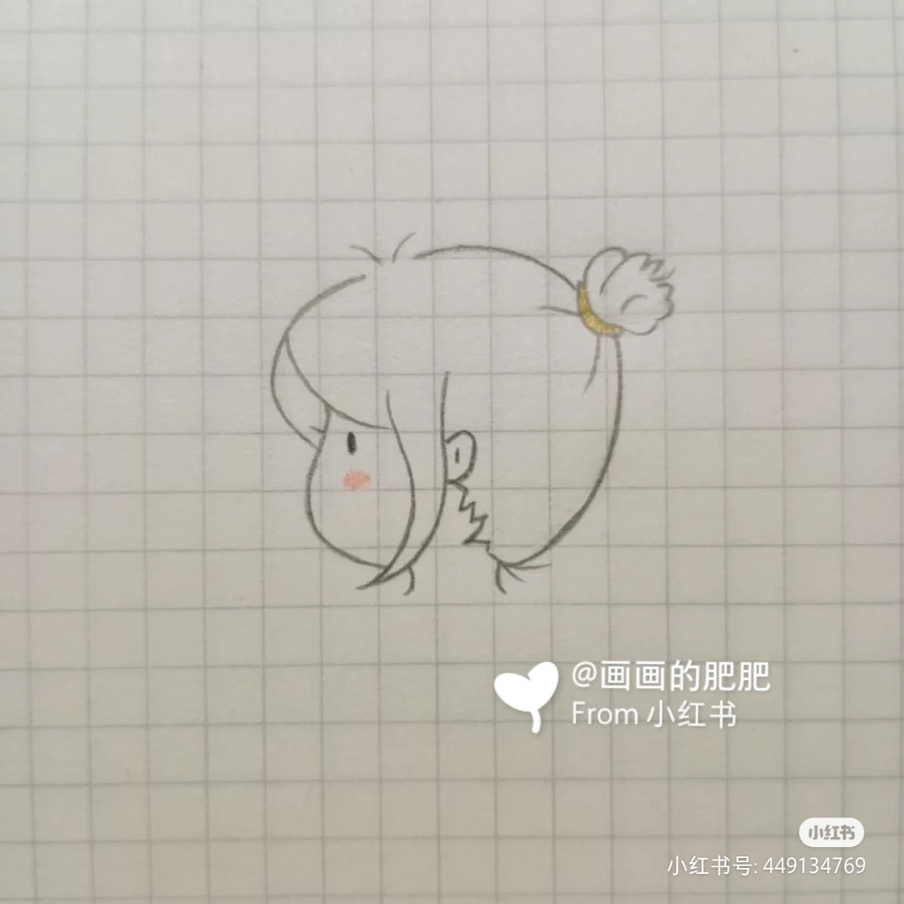 超简单人物简笔画 丸子头女孩简笔画教程来啦!