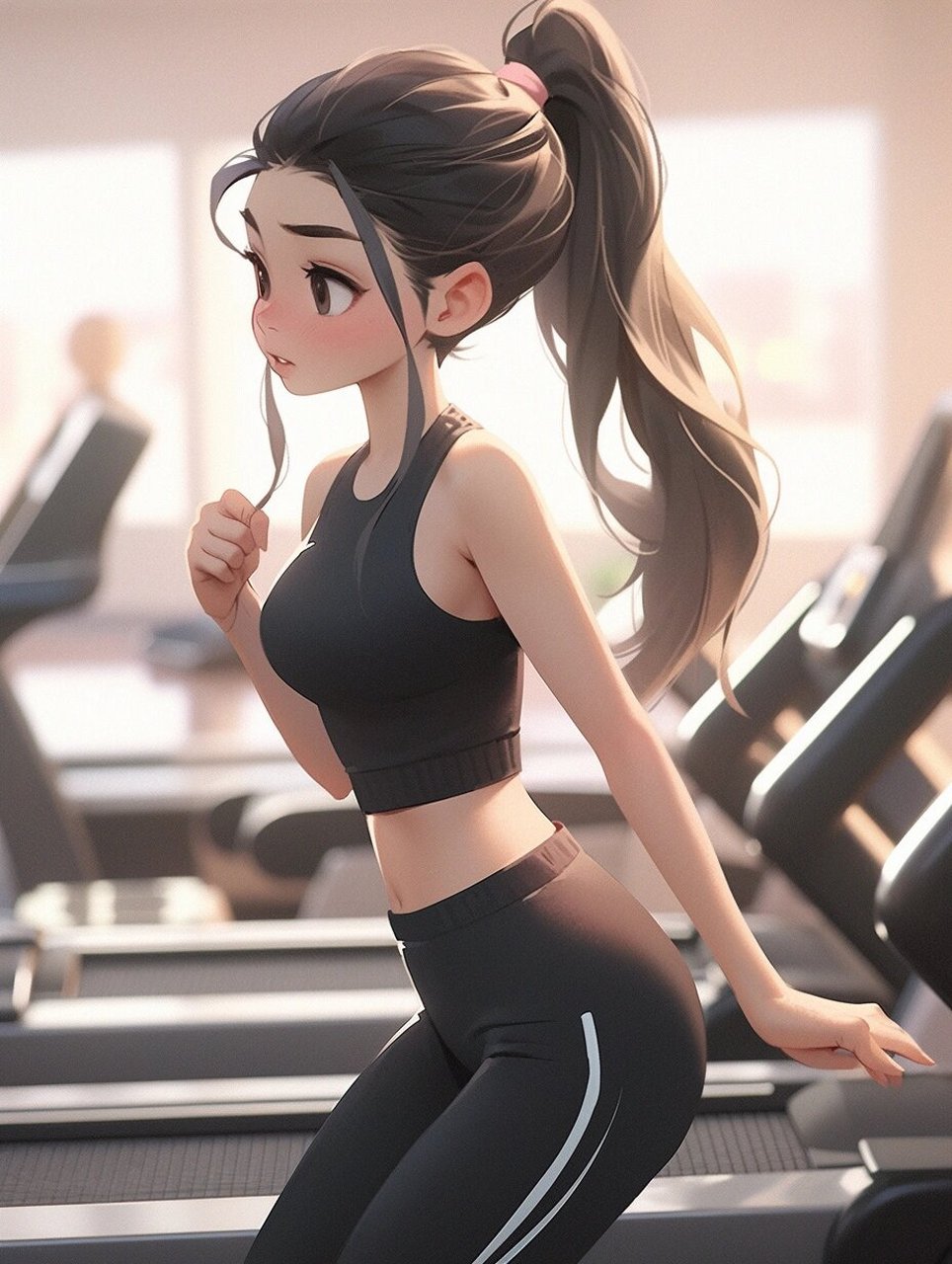 【女生头像】生命在于自律,下班运动走起 当我爱上跑步, 什么都没有