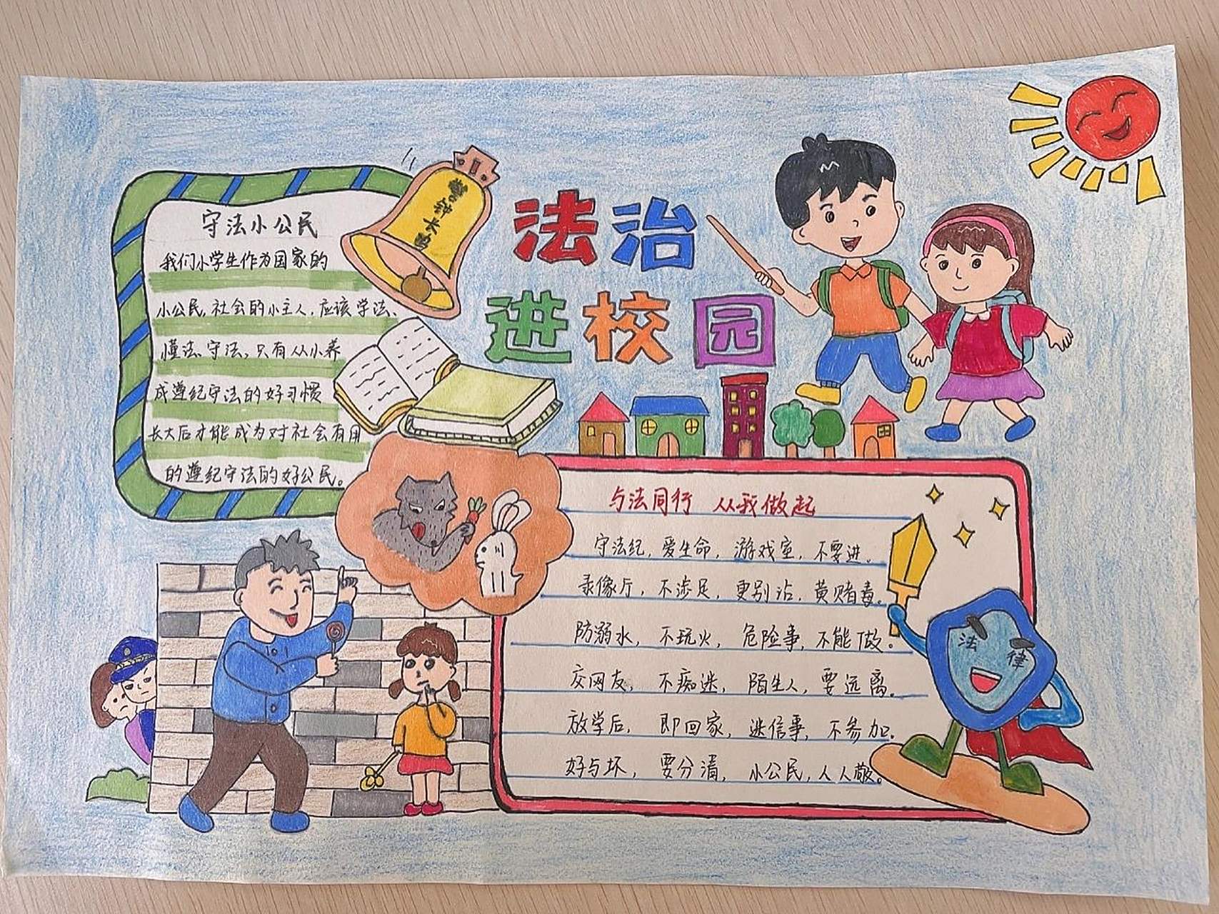 法制教育 宪法在我心中,法制教育手抄报.