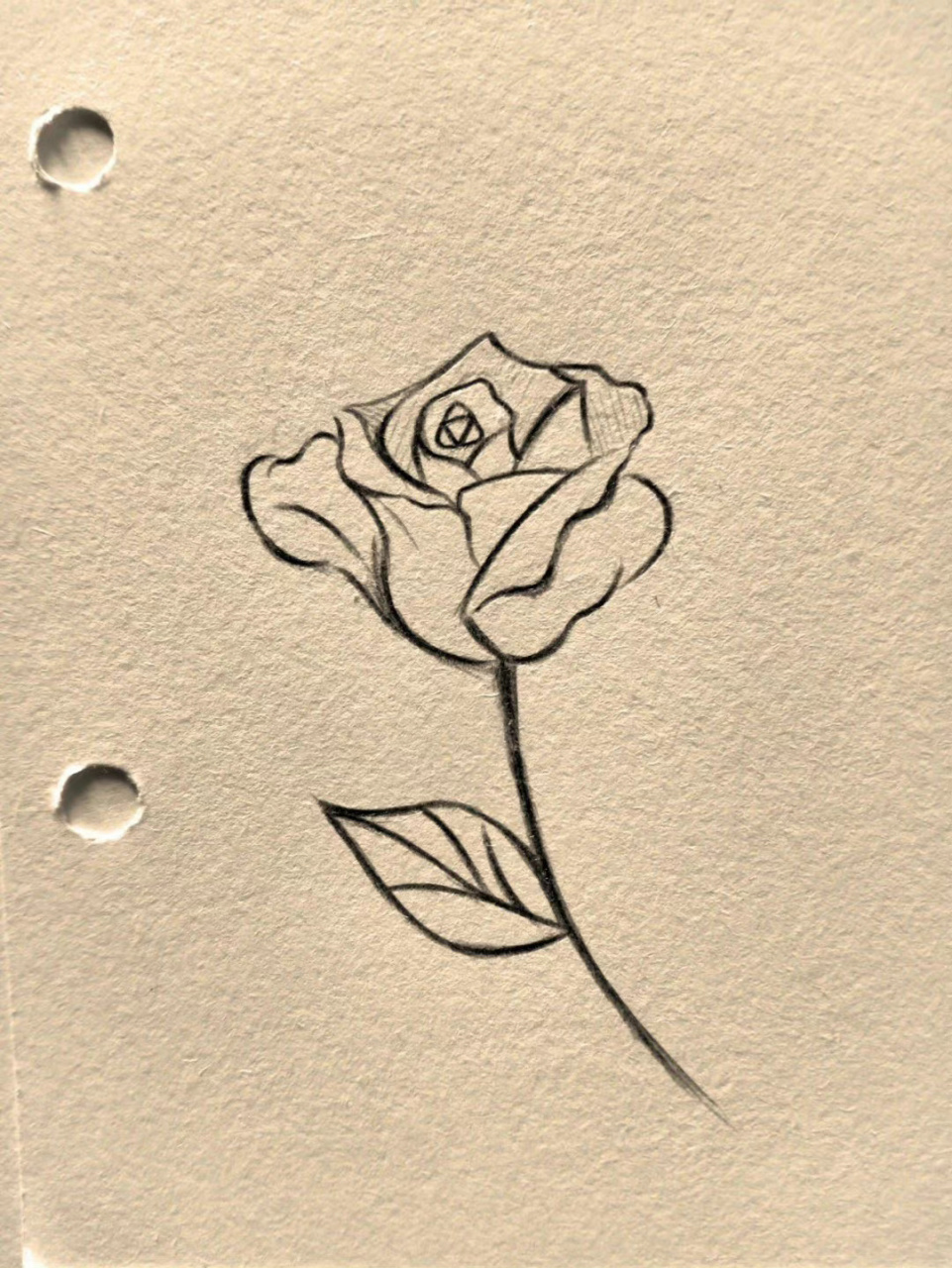 一朵玫瑰花画法图片