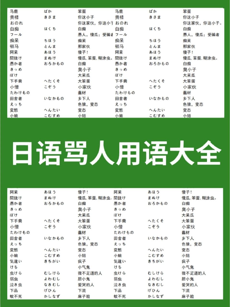 1分钟学会40句日语骂人脏话99好孩子别点 今天学点有趣的,日语骂人