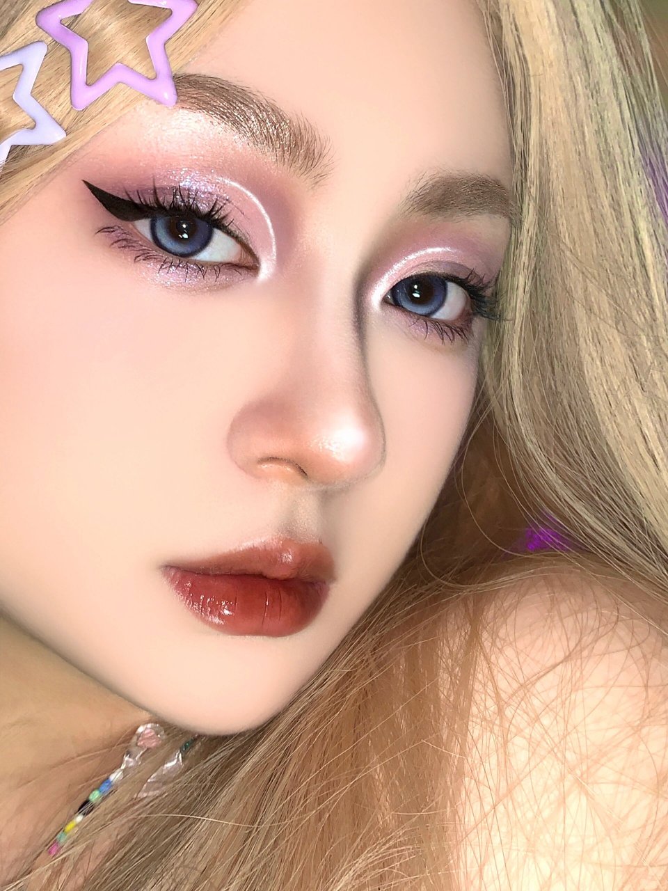 紫色截断式眼妆教程!多巴胺女孩给我画! 紫色截断好好看!