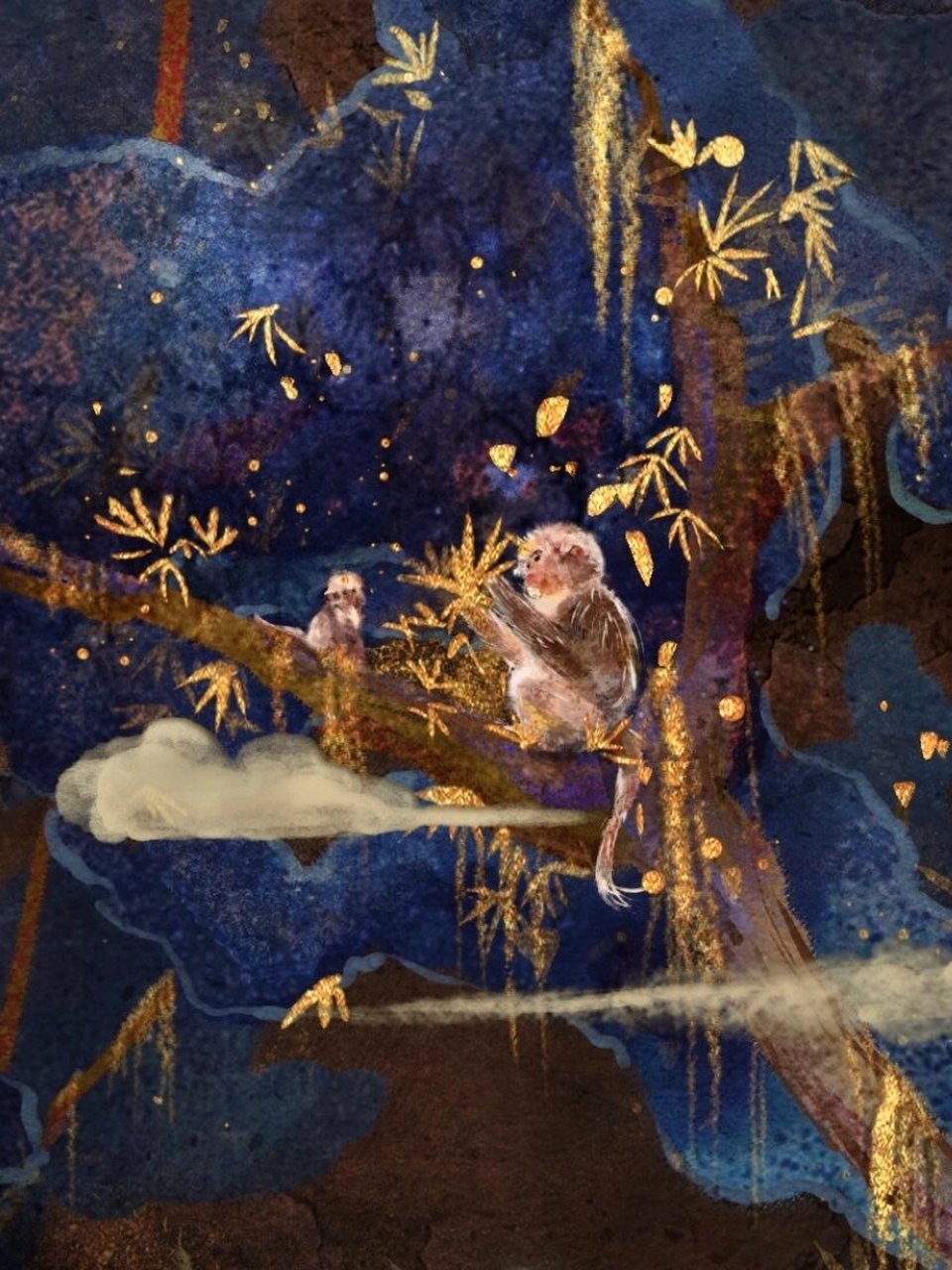 【林源】插画普洱特色森林文化——滇金丝猴篇 我是国风守护人