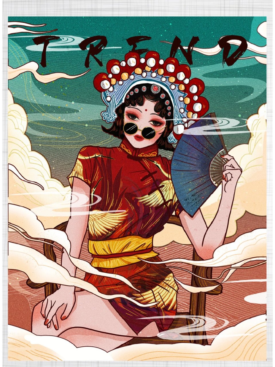 国潮京剧人物插画|快来看啦0000 哈喽宝子们~今天又收集到一组