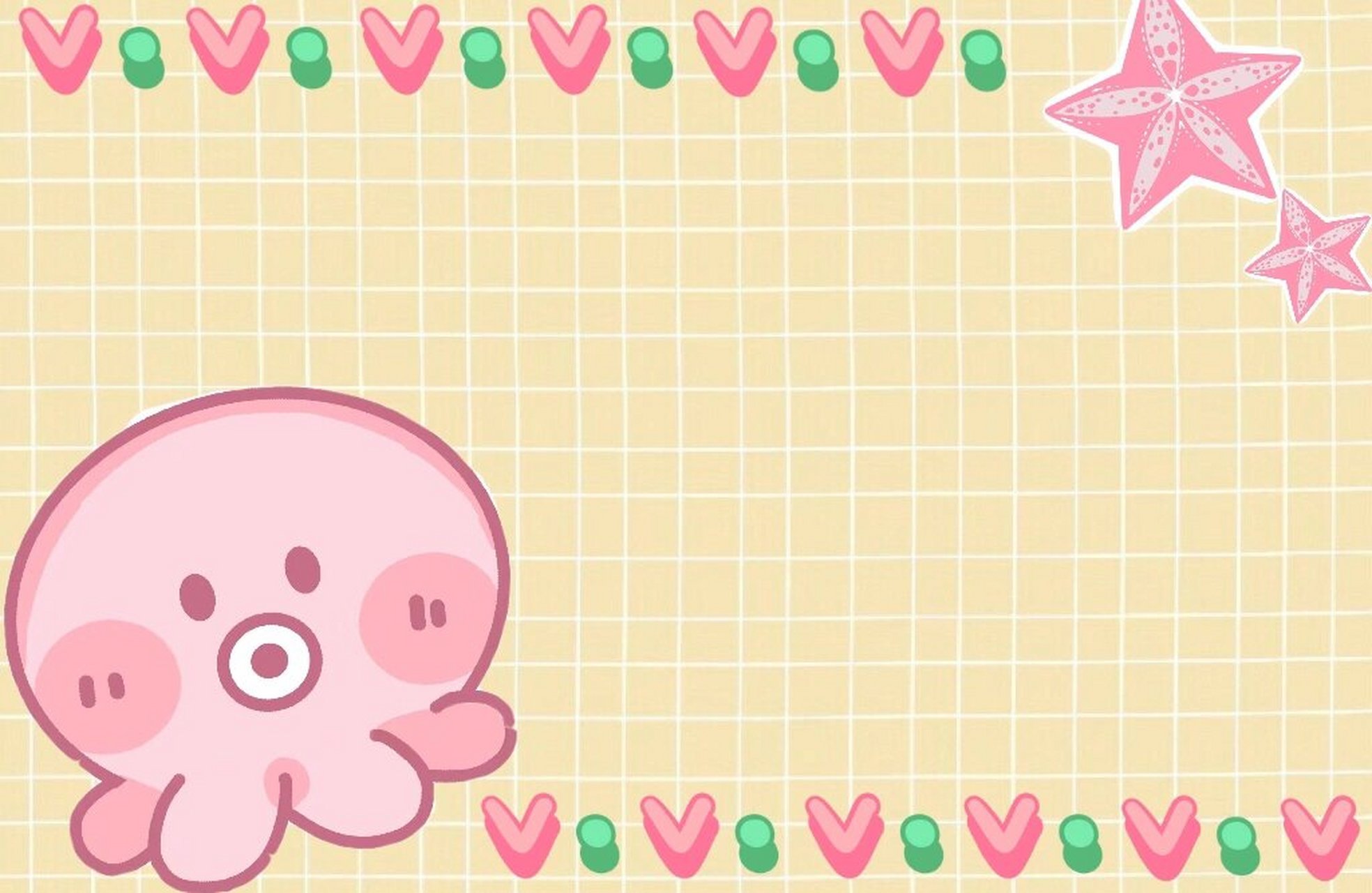 ppt背景图    可可爱爱的小章鱼背景图