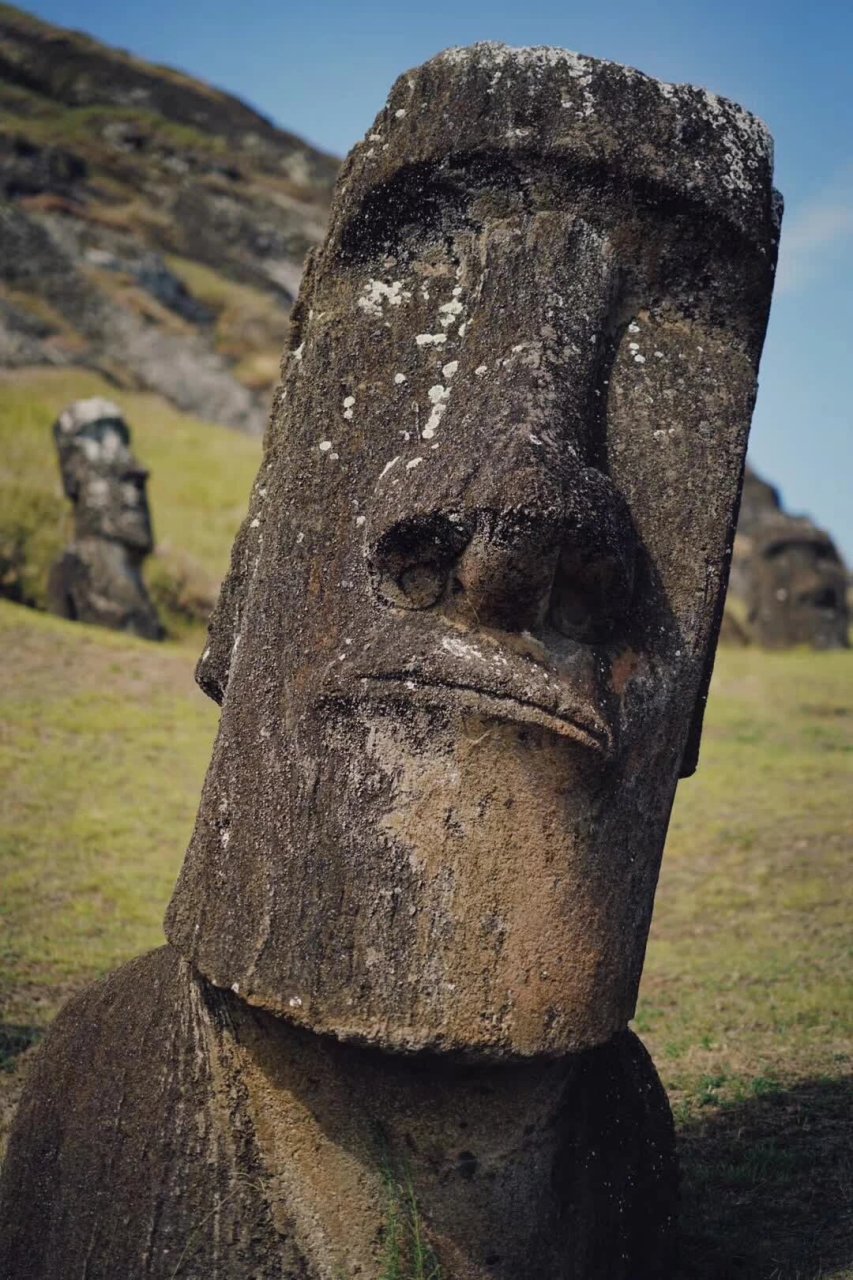 复活节岛石像@复活节岛,智利,2020 复活节岛,也叫拉帕努伊岛,地图上看