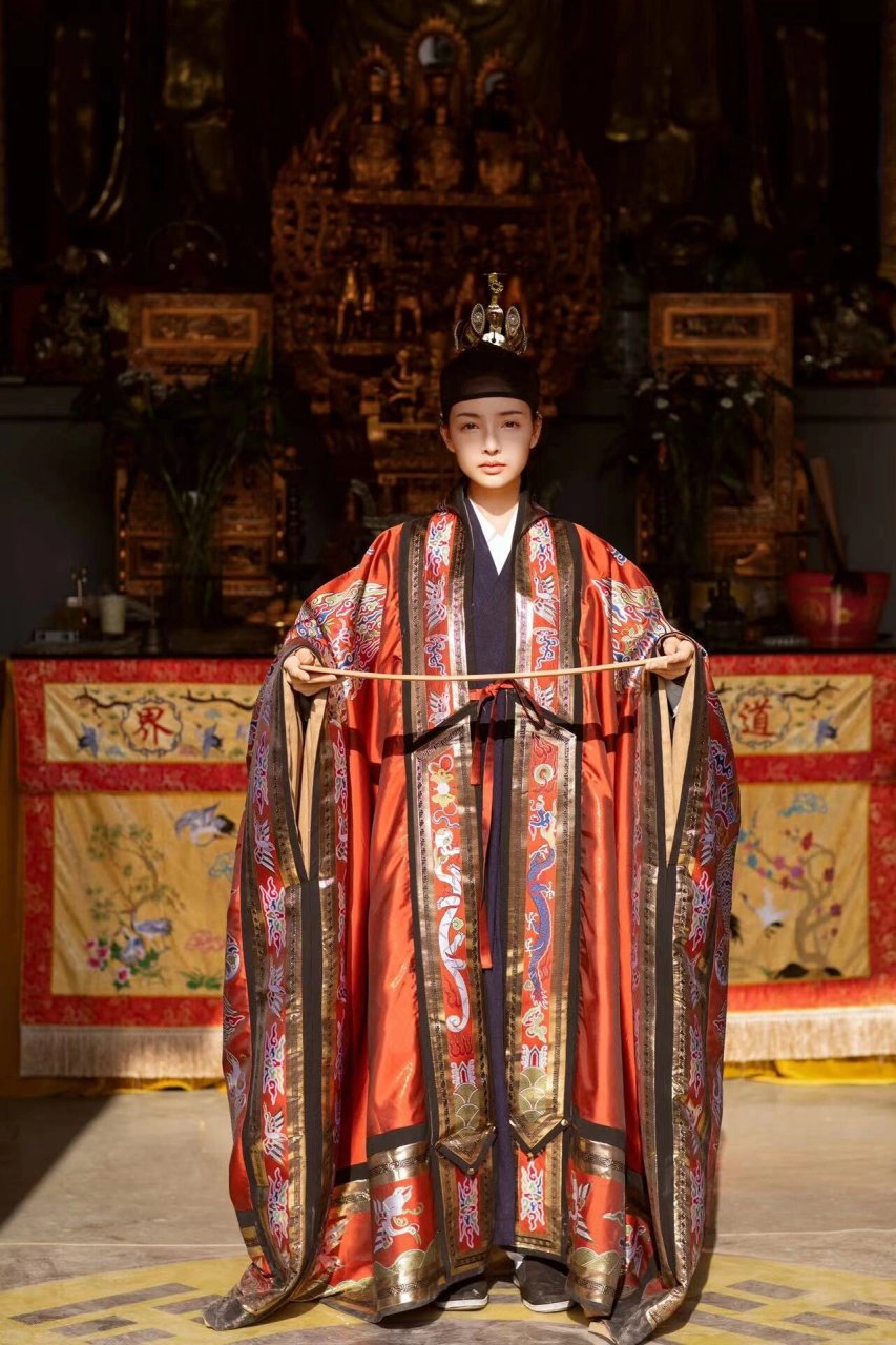 琳琅振响绛衣复原清和赋道教用品高功法衣道袍班衣经衣道士服法器