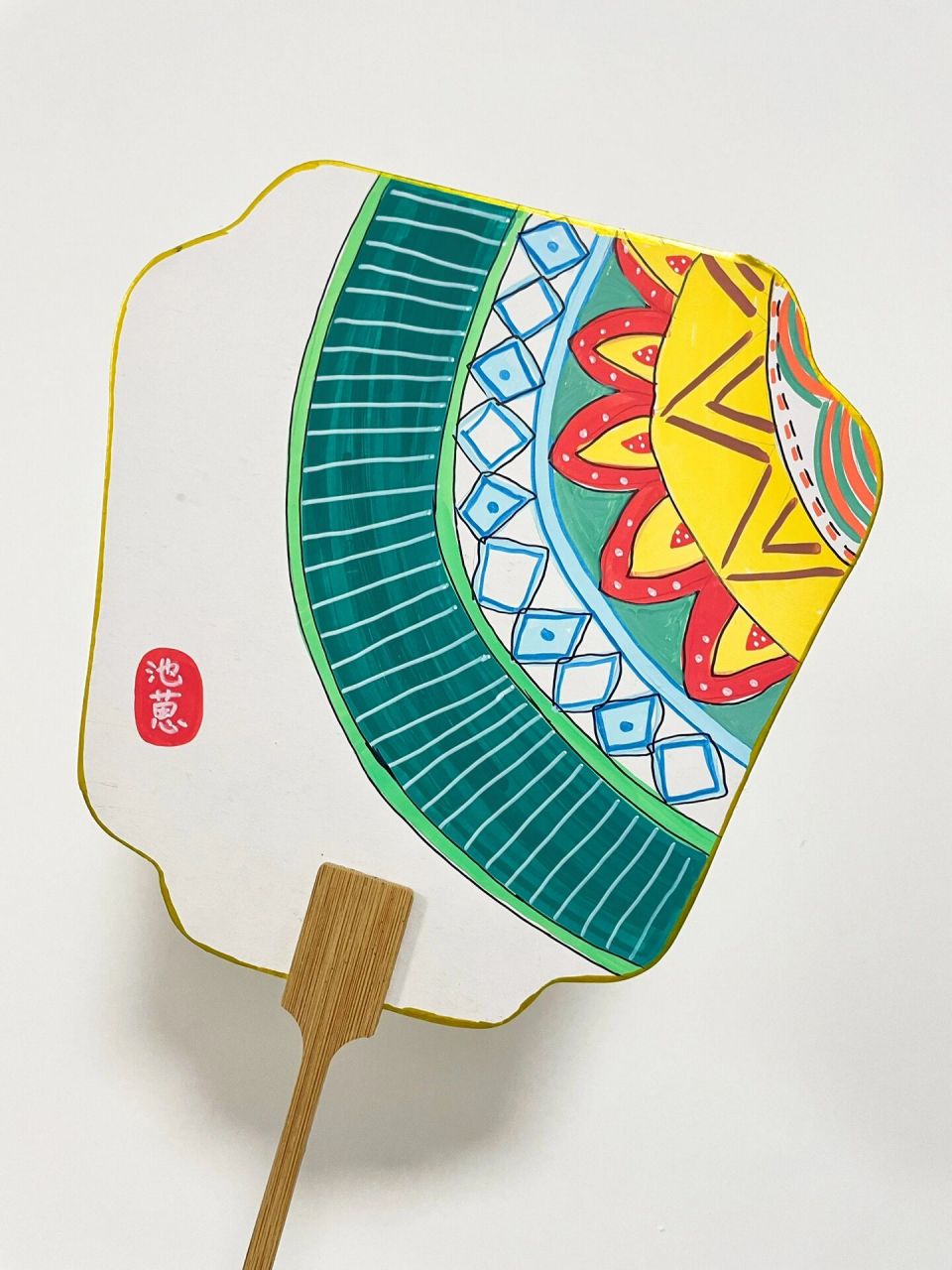 丙烯马克笔手绘团扇 | 夏天必备の专属小扇子 很多宝子问白卡团扇的