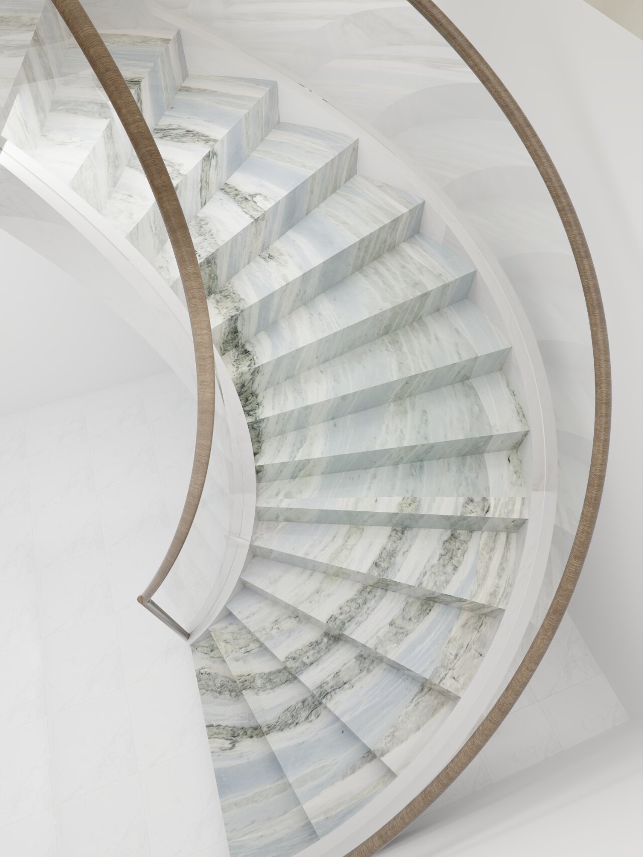 这样做的弧形楼梯真的太好看了