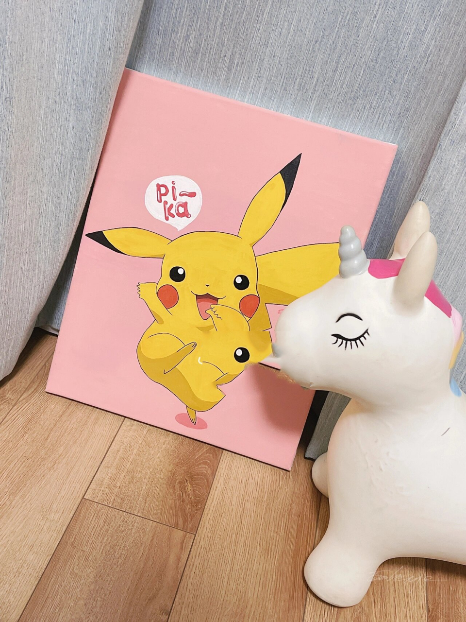水粉画 |手绘装饰画  |超可爱萌神皮卡丘 封闭日子里的苦中作乐 赐初