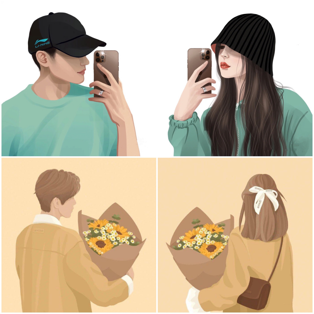 简单ins风情侣头像,拿走不谢 最好看的总是放在最后面