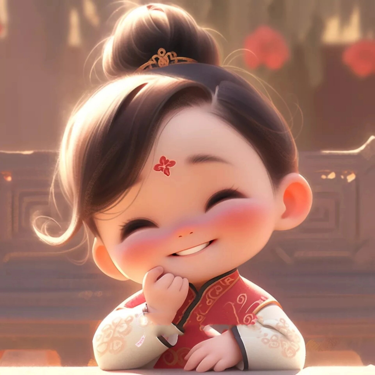 古风‖头像‖可爱小女孩‖开心 希望你每天开心,事事顺心