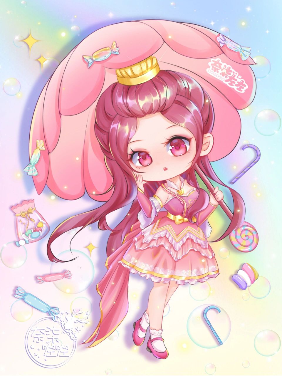 叶罗丽q版人物四宫格合集 给冰公主加了两个背景,喜欢的宝贝可以自行