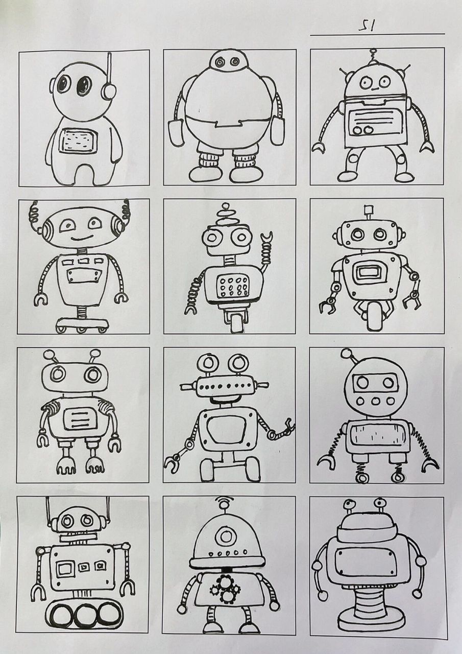机器人 简笔画 打卡 51 部分临