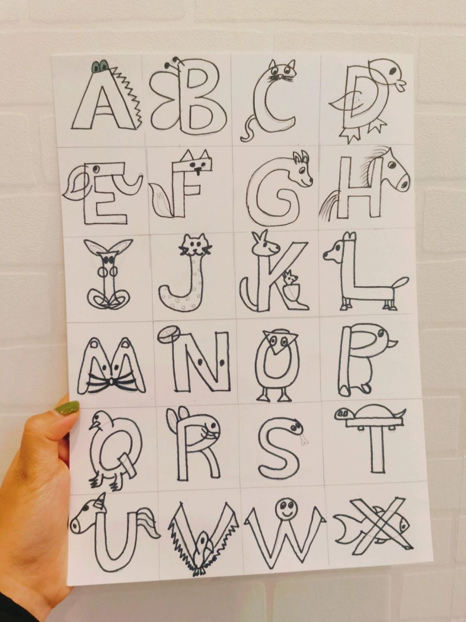 26个英文字母绘画作品图片
