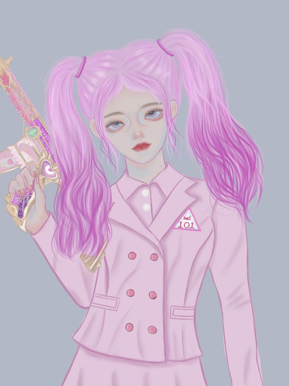 procreate 头像绘画 火箭少女101   自己在吃鸡里最喜欢的一套衣服!