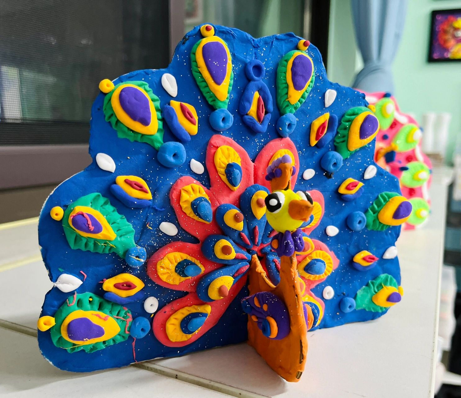 我是粘土吖——孔雀08 这么可爱,你确定不来找我捏粘土嘛