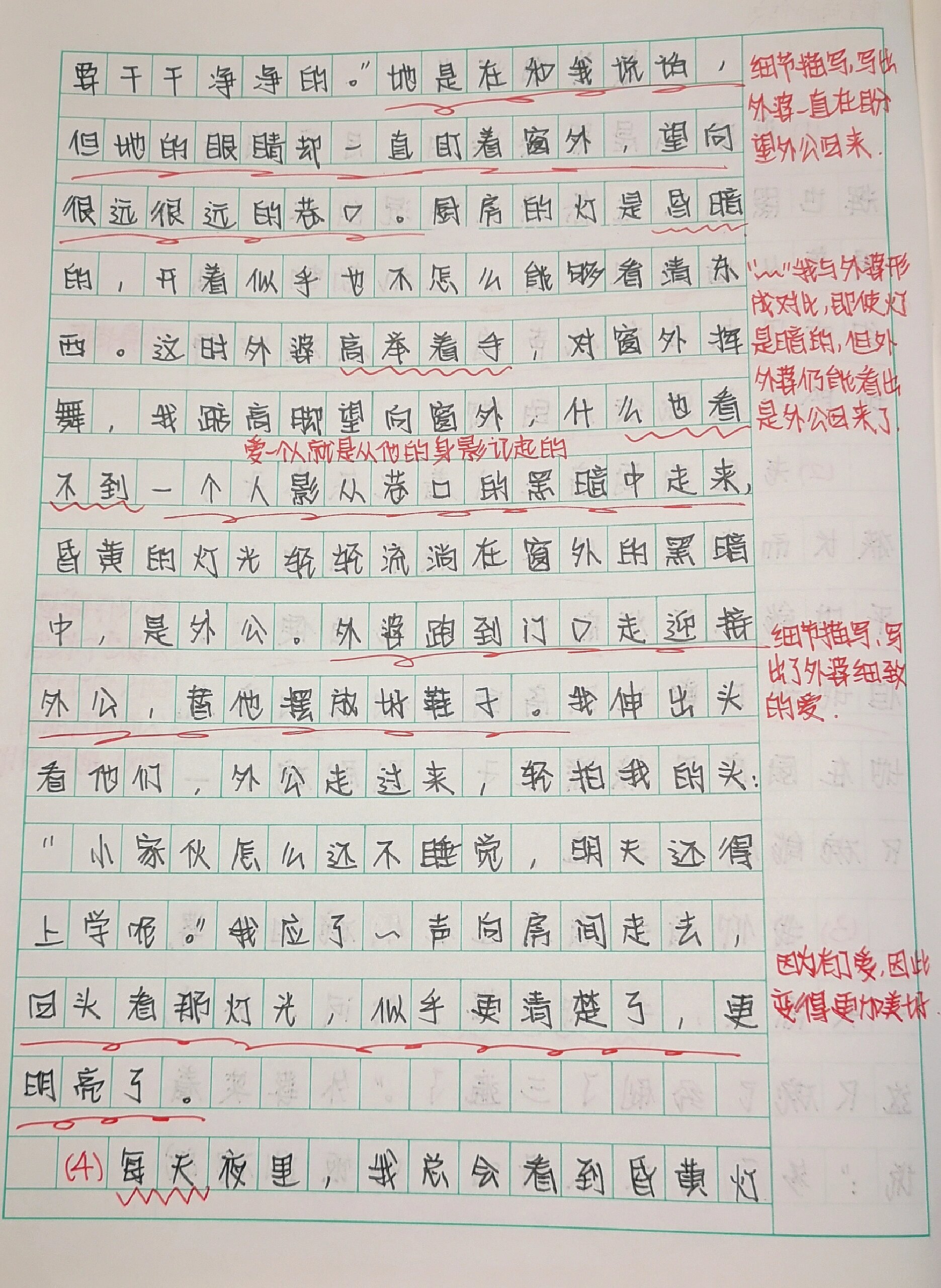 作文摘抄加批注点评