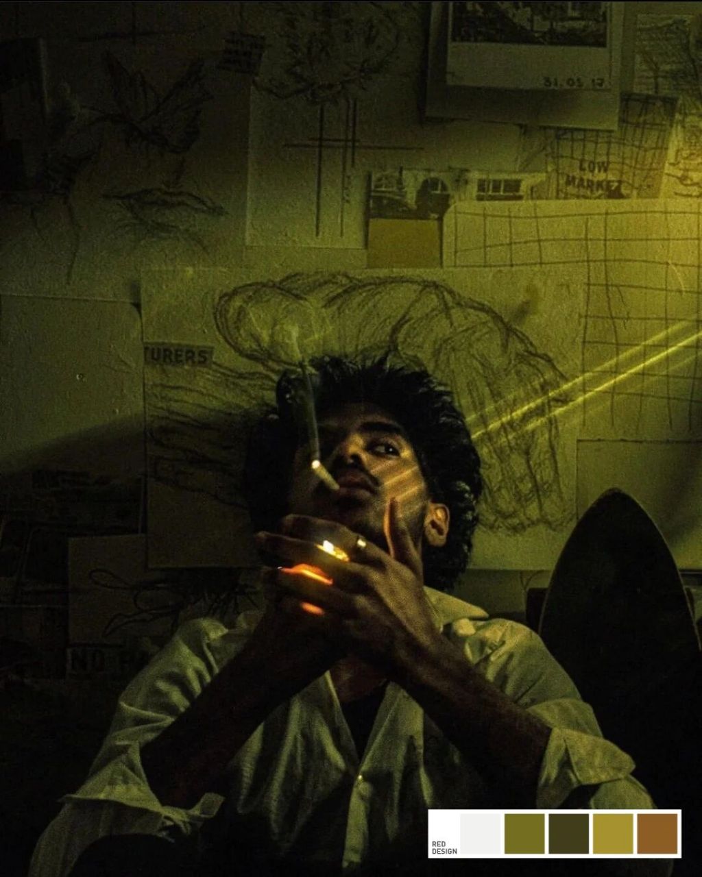 抽烟|光影人物动态绘画素材参考审美提升