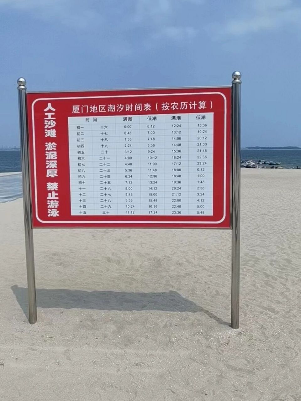 关于厦门赶海潮汐表…… 之前写了两篇赶海日记,都有问怎么看潮汐的