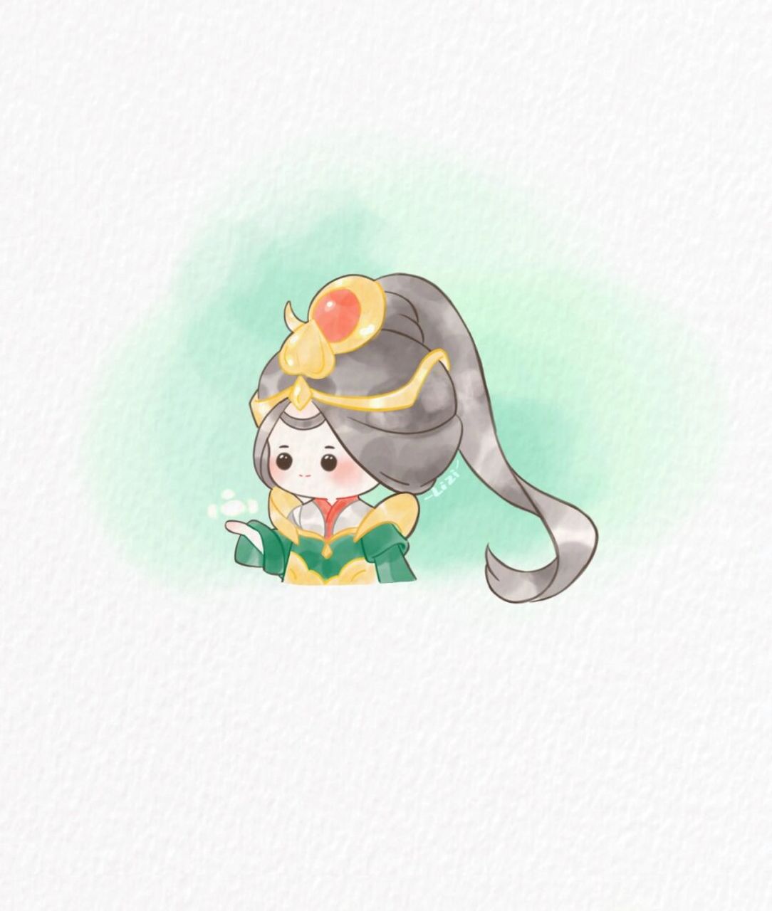 手绘简笔画|来个女娲 (附教程) 女娲的新皮肤好好看啊,而且海报超级美