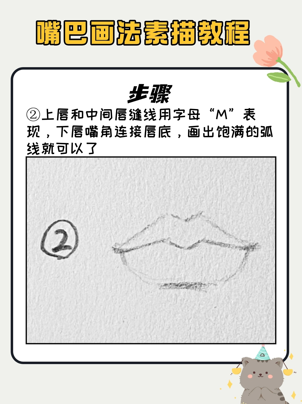 嘴巴画法素描教程