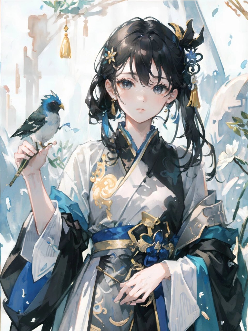 007卷 | 水墨丹青 淡雅古风 汉元素少女头像 国画风格真的太绝了 赞美