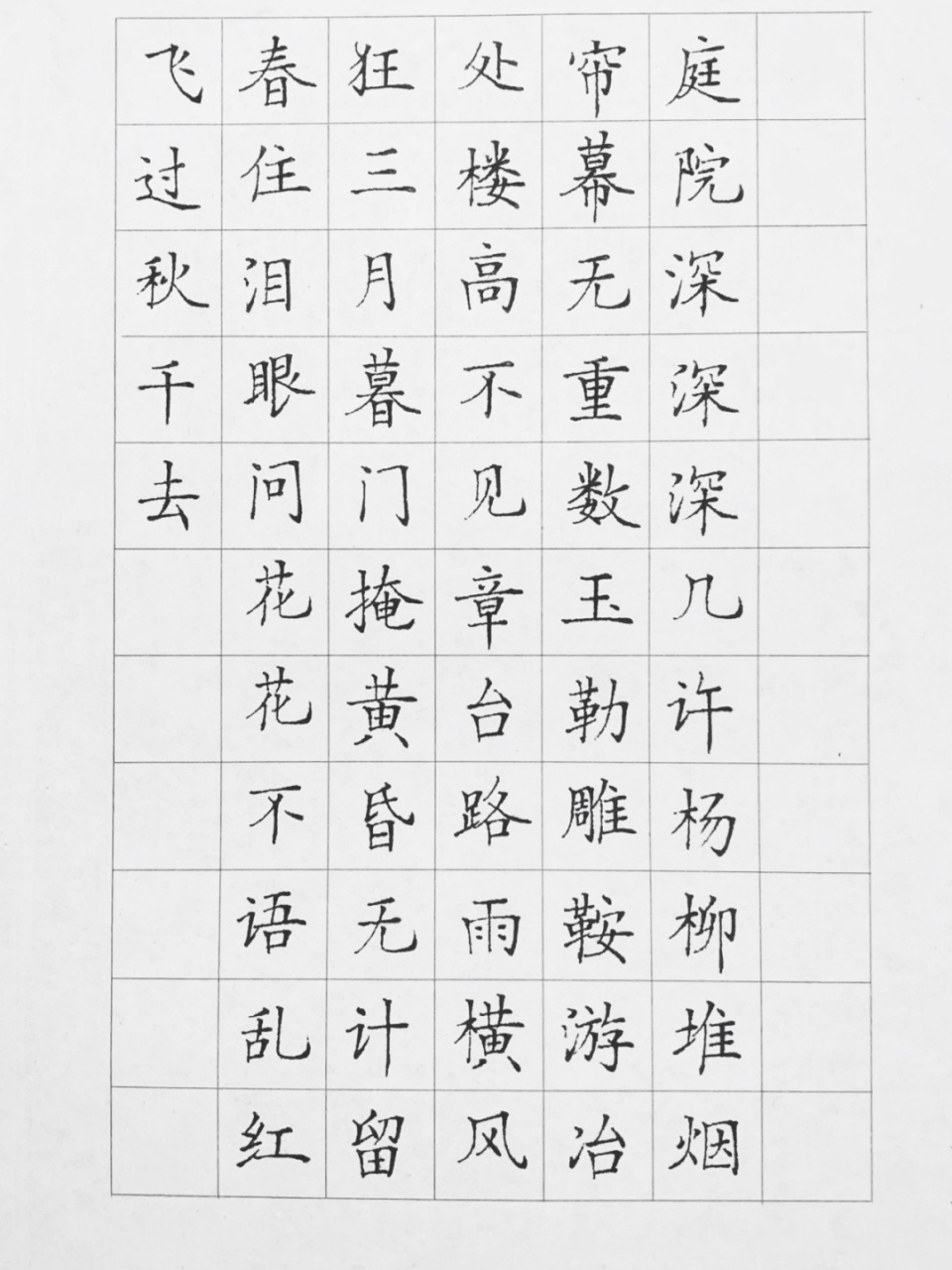 《蝶恋花》 作者:欧阳修 庭院深深深几许,杨柳堆烟,帘幕无重数.