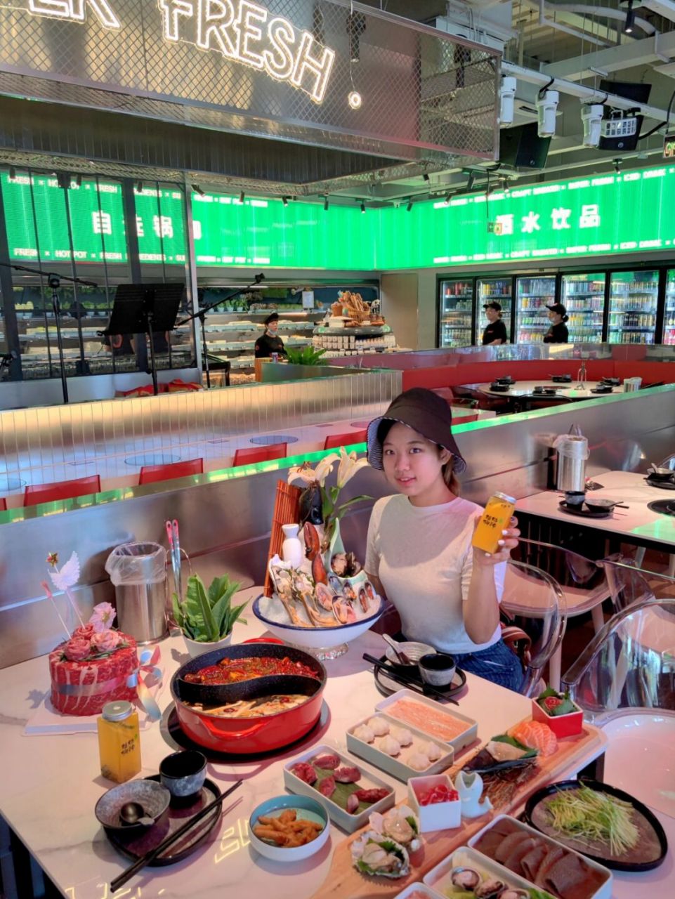 新店97边吃边逛93一人食超市火锅|福州 叮~仓山万达的超级物种