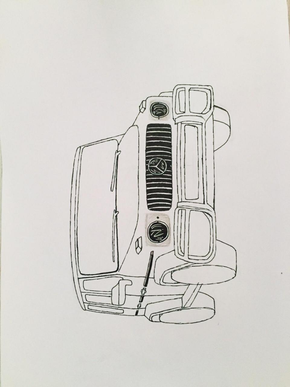 我的巅峰之作奔驰g63 画画