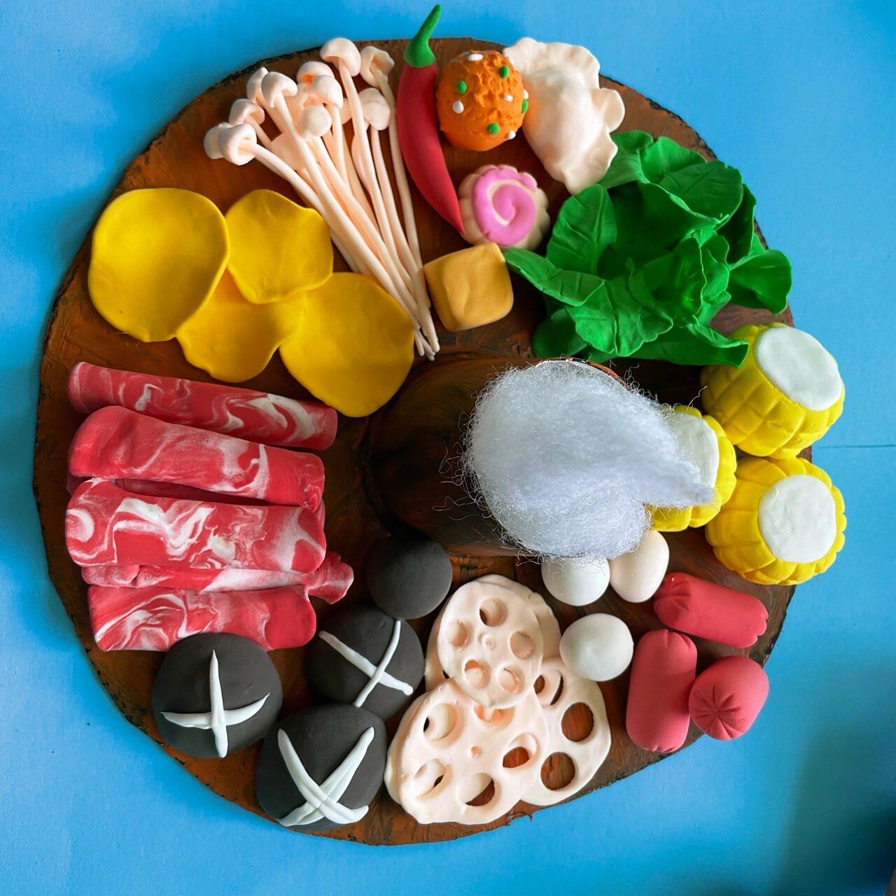 粘土火锅|彩泥手工制作|创意美术 没有什么是一顿火锅解决不了的问题