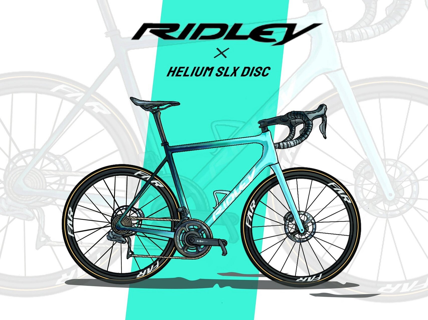 手绘公路车ridley helium slx 我也是有自己公路车壁纸的人啦 	 还原