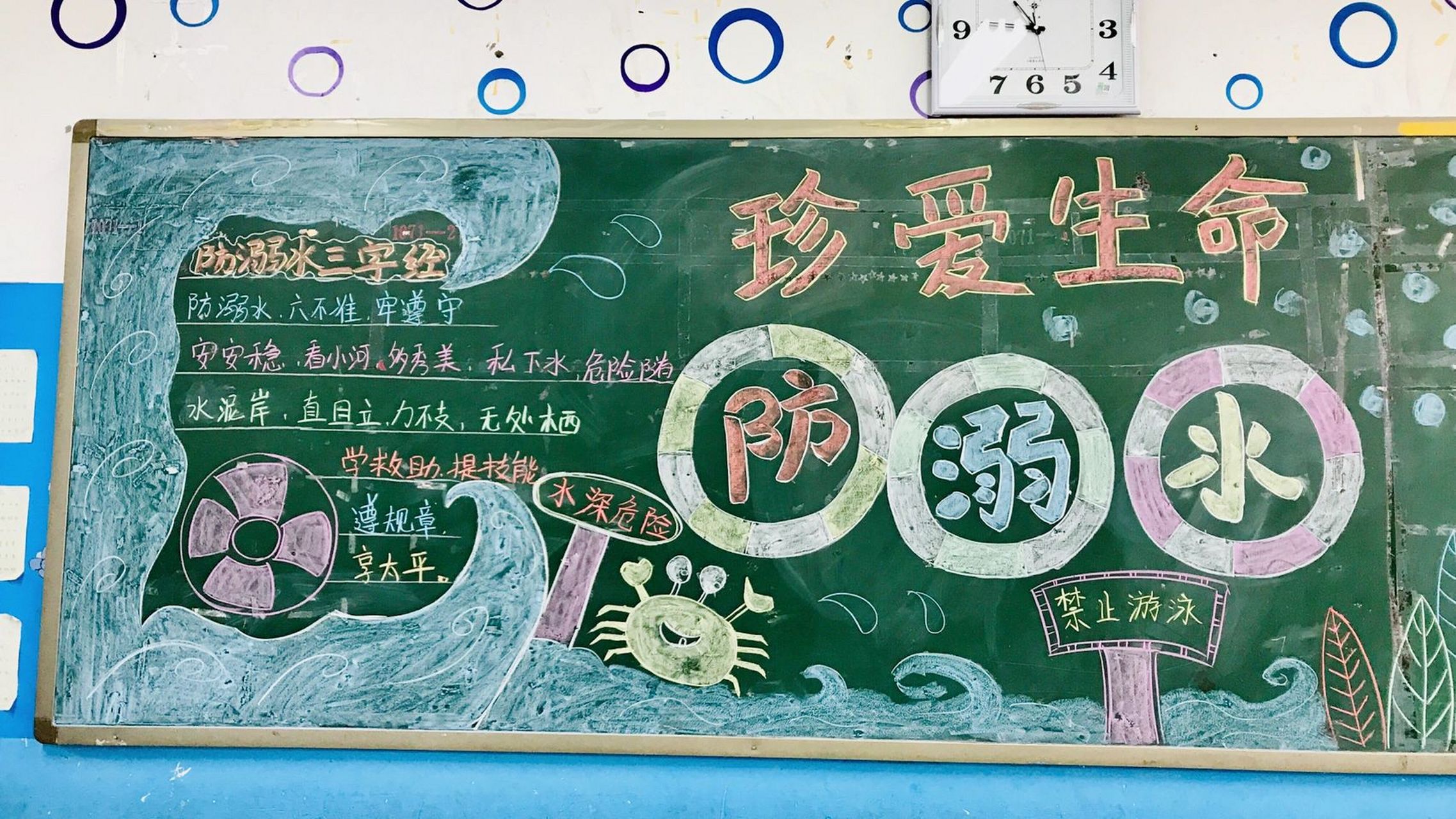 防溺水黑板报 珍爱生命,预防溺水