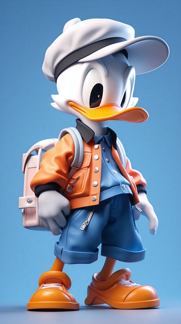 唐老鸭插画壁纸素材