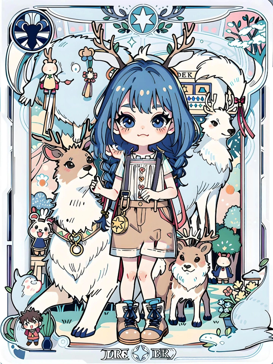 绘画素材 | 森系动漫少女